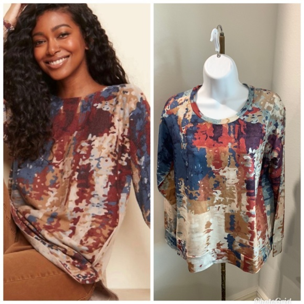 ABSTRACT‎ SPLATTER SWEATER Size Large